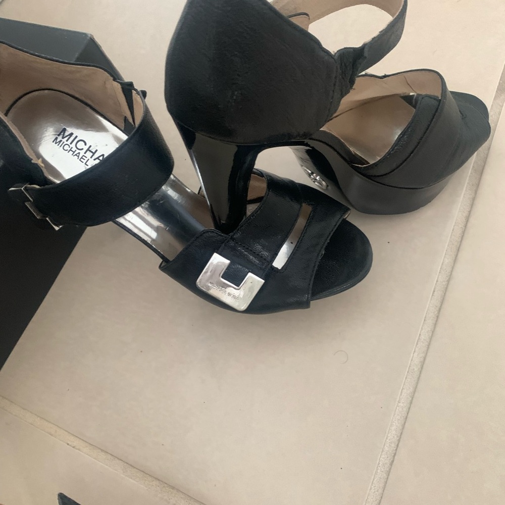 Michael Kors Black and Silver Heels